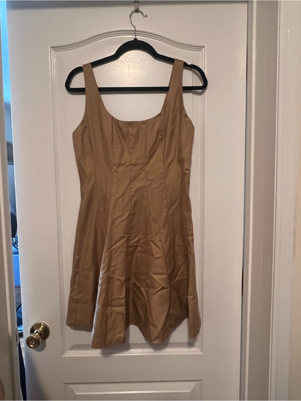 NWT Banana Republic Camel Sleeveless Scoop Neck Mini Dress